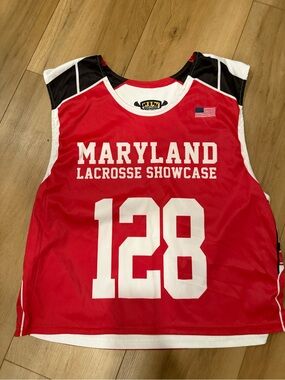 Maryland Lacrosse Showcase Red Jersey Tank Top pinnie